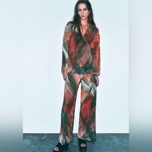 ❤️ NWT! ZARA PLEATED KIMONO WRAP TOP, SMALL